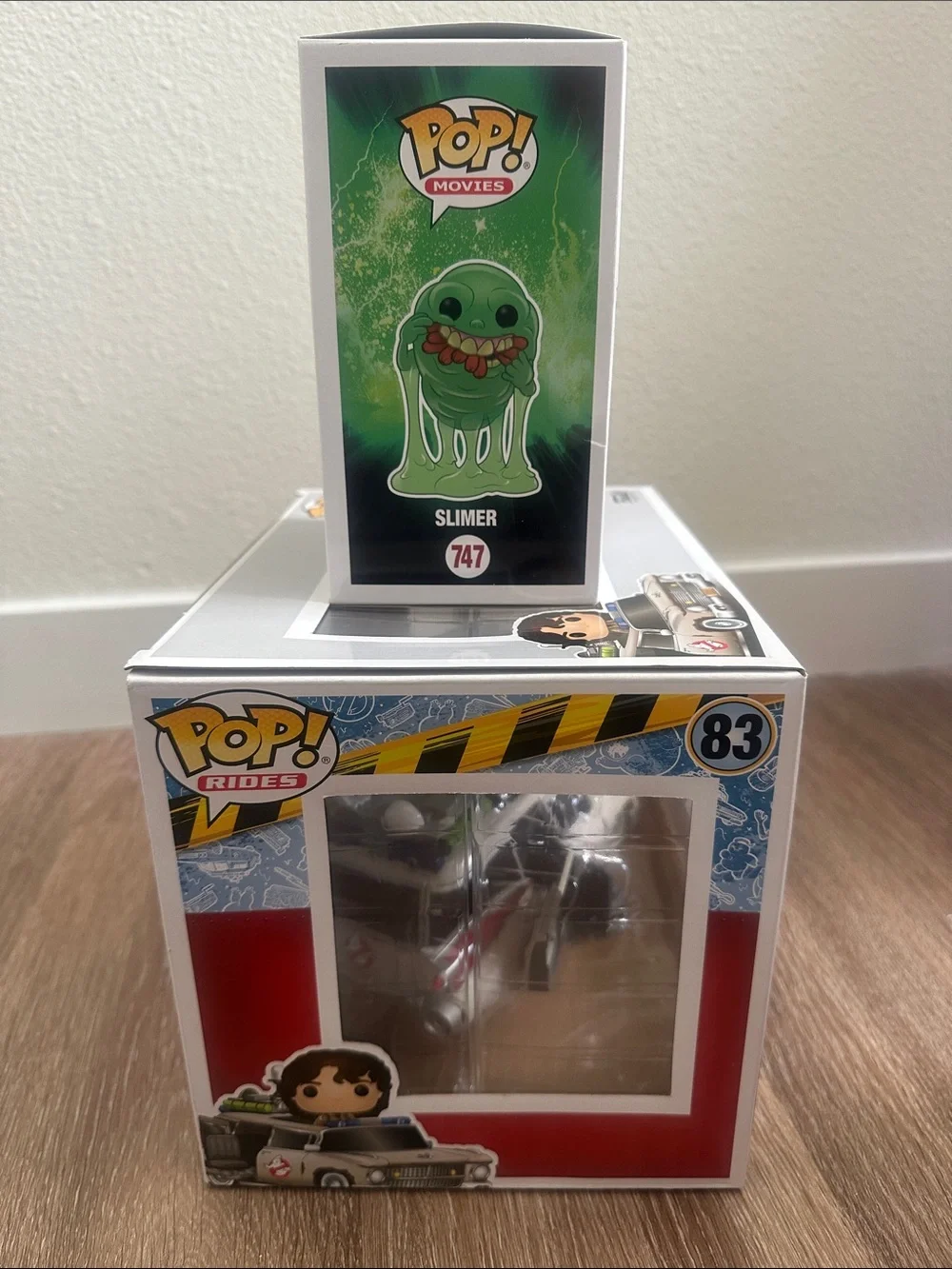 Funko Pop Ghost Busters set - Ecto-1 with Trevor & Slimer